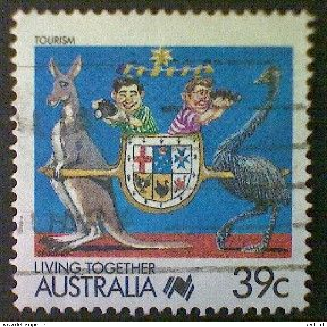 Australia, Scott #1063, Used(o), 1988, Living Together Series, Tourism, Tourists, 39cts - Used Stamps