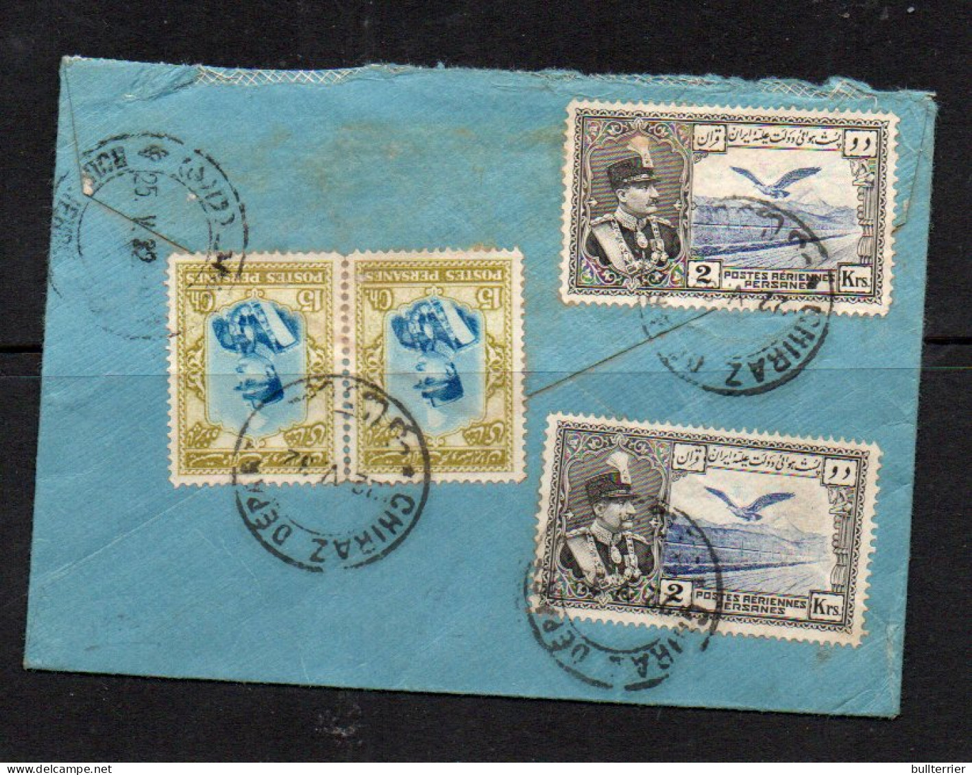 IRAN - 1932  -AIRMAIL COVER BUSHIR TO CHESHIRE ENGLAND FROM THE DIFFICULT PERIOD  - Iran