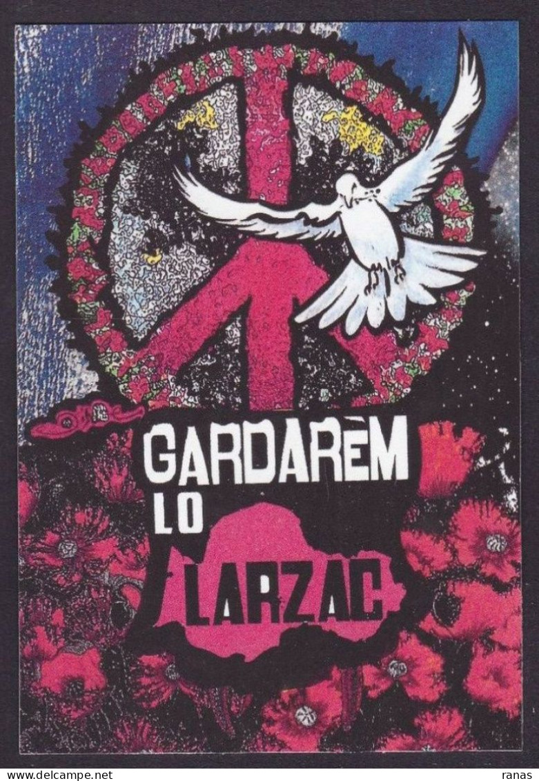 CPM LARZAC Aveyron En 30 Ex. Numérotés Signés Par L'artiste JIHEL Pacifisme - Other & Unclassified