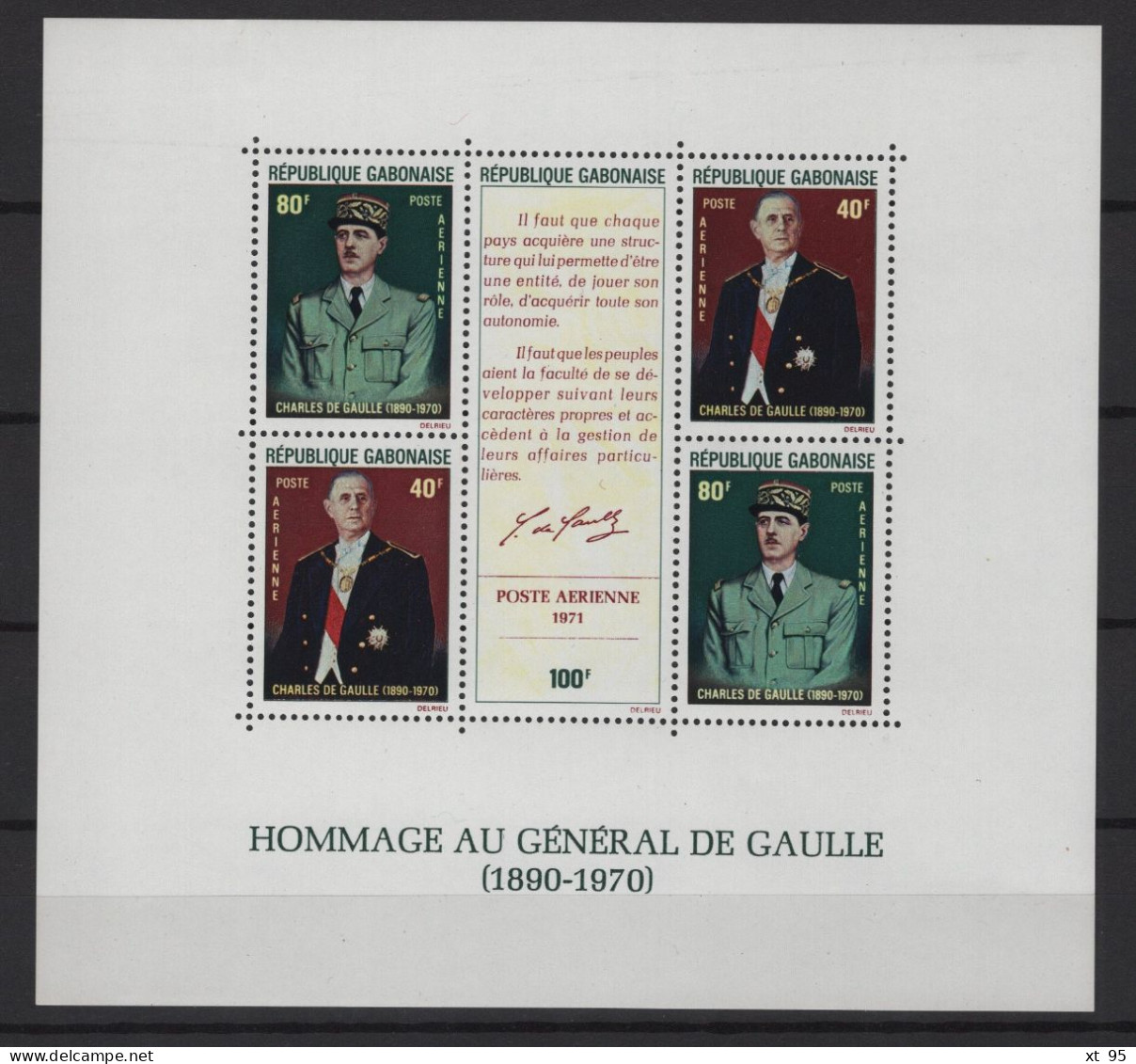Gabon - BF 17 - ** Neuf Sans Charniere - Cote 12€ - General De Gaulle - Gabon