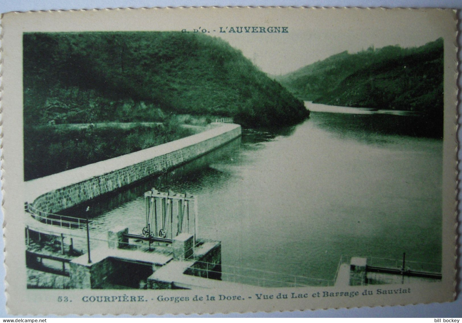CPA Années 1920 Gorges De La DORE COURPIERE Lac Et Barrage De Sauviat - Editeur Gouttefangeas TBE Saint Flour, Sauviat - Courpiere