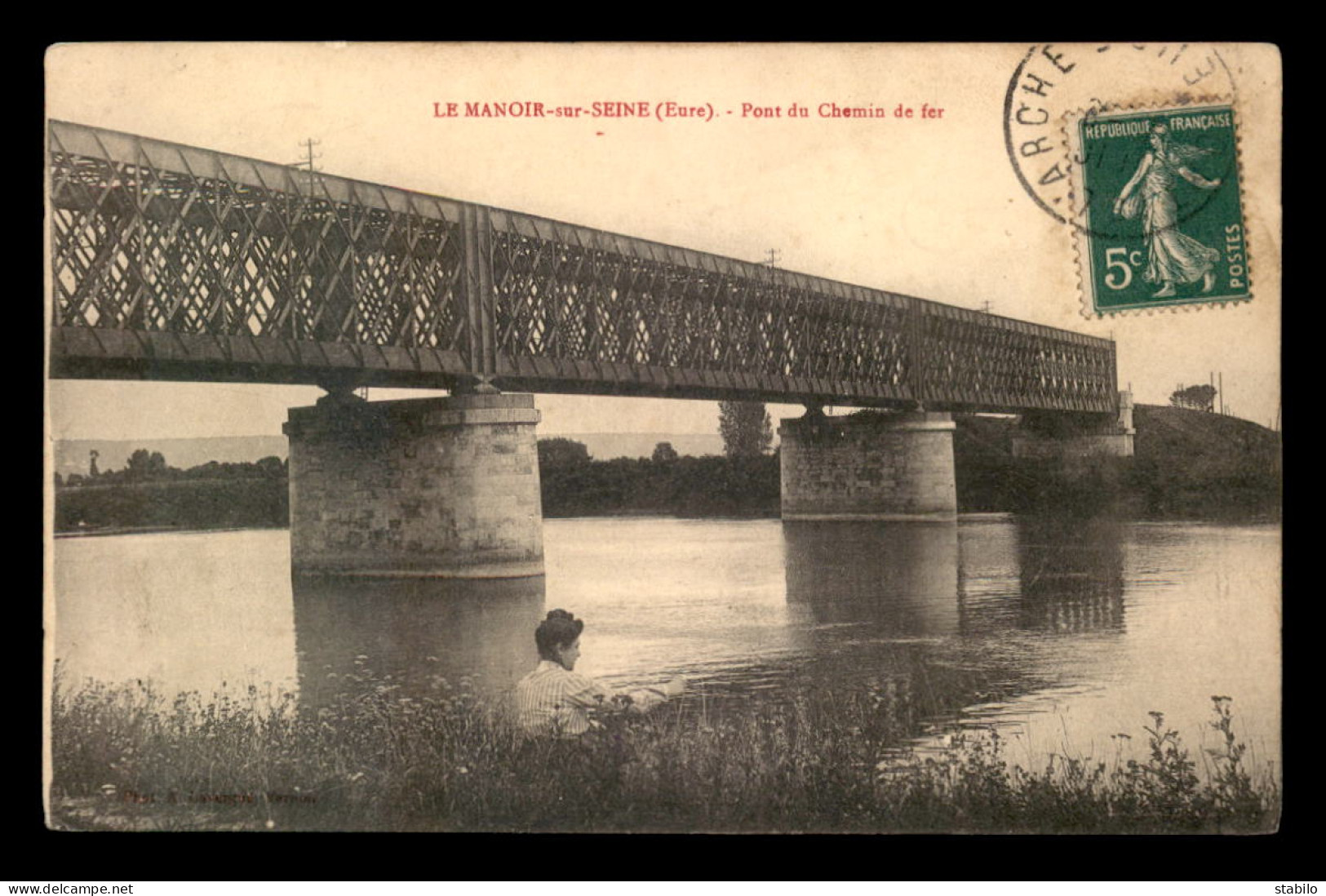 27 - LE MANOIR-SUR-SEINE - LE PONT DU CHEMIN DE FER - Le Manoir