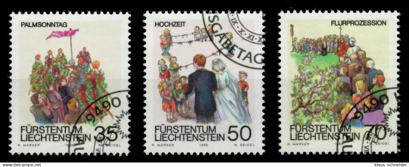 LIECHTENSTEIN 1986 Nr 899-901 Gestempelt SB49FB2 - Used Stamps
