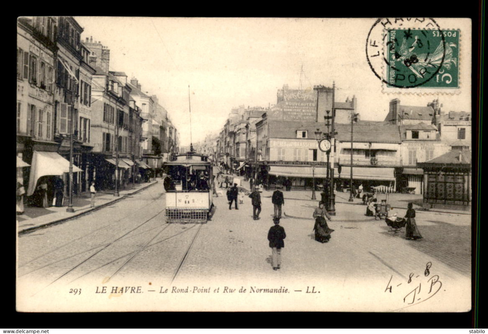 76 - LE HAVRE - LE ROND-POINT ET LA RUE DE NORMANDIE - TRAMWAY N°2 GRAVILLE - Graville