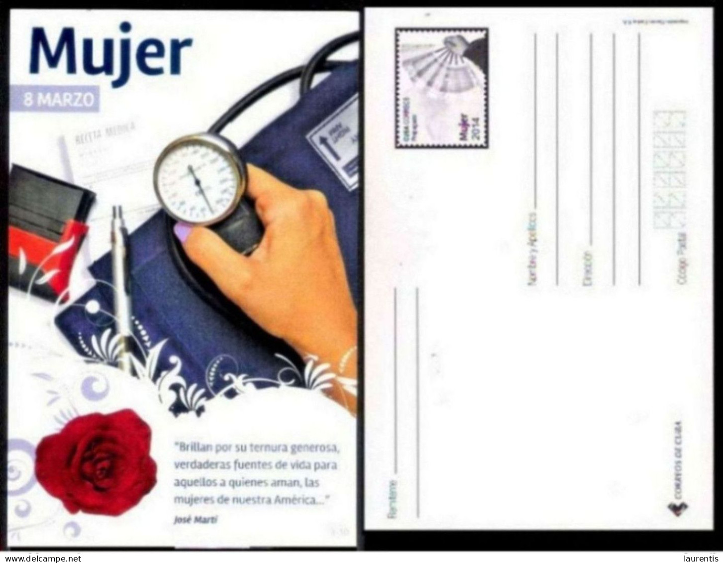 652  Medicine - Blood Pressure - Postal Sta. - Printed Stamp: Hand Fans - Unused - Cb - 1,85 - Médecine
