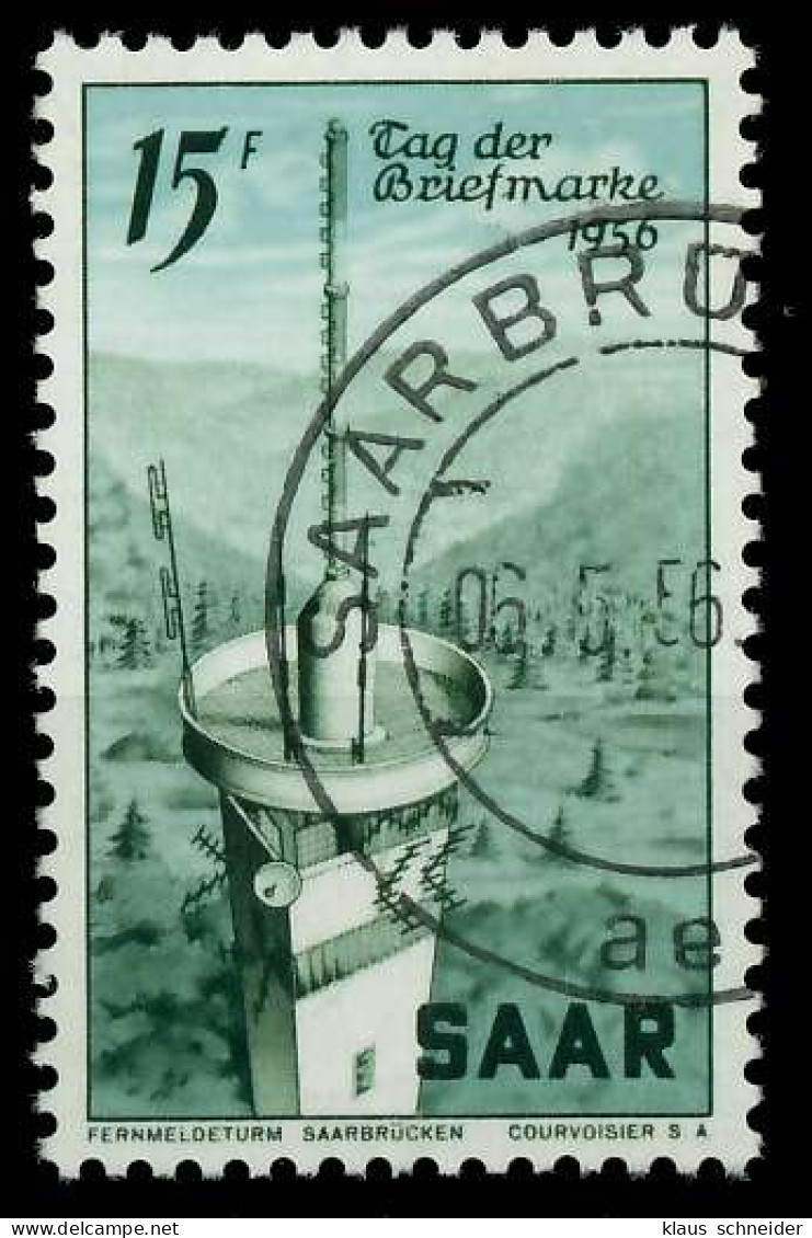 SAARLAND 1956 Nr 369 Zentrisch Gestempelt X79DC56 - Used Stamps