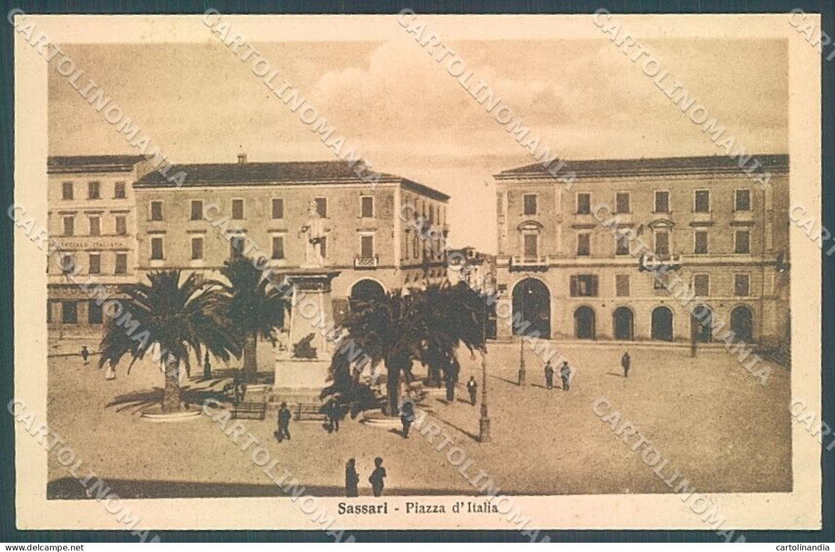 Sassari Città Piazza Italia Cartolina JK4472 - Sassari