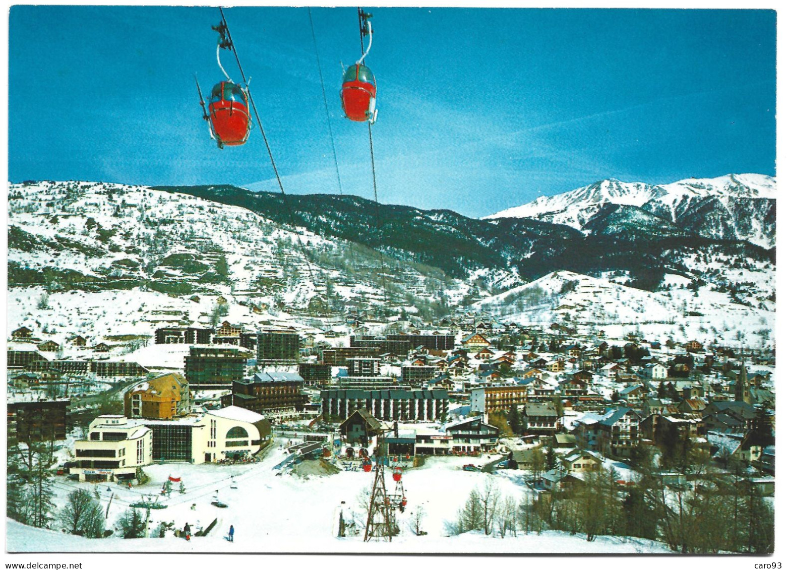 Chantemerle Serre Chevalier Vue De La Station Et Le Télécabine Du Grand Alpe - Serre Chevalier