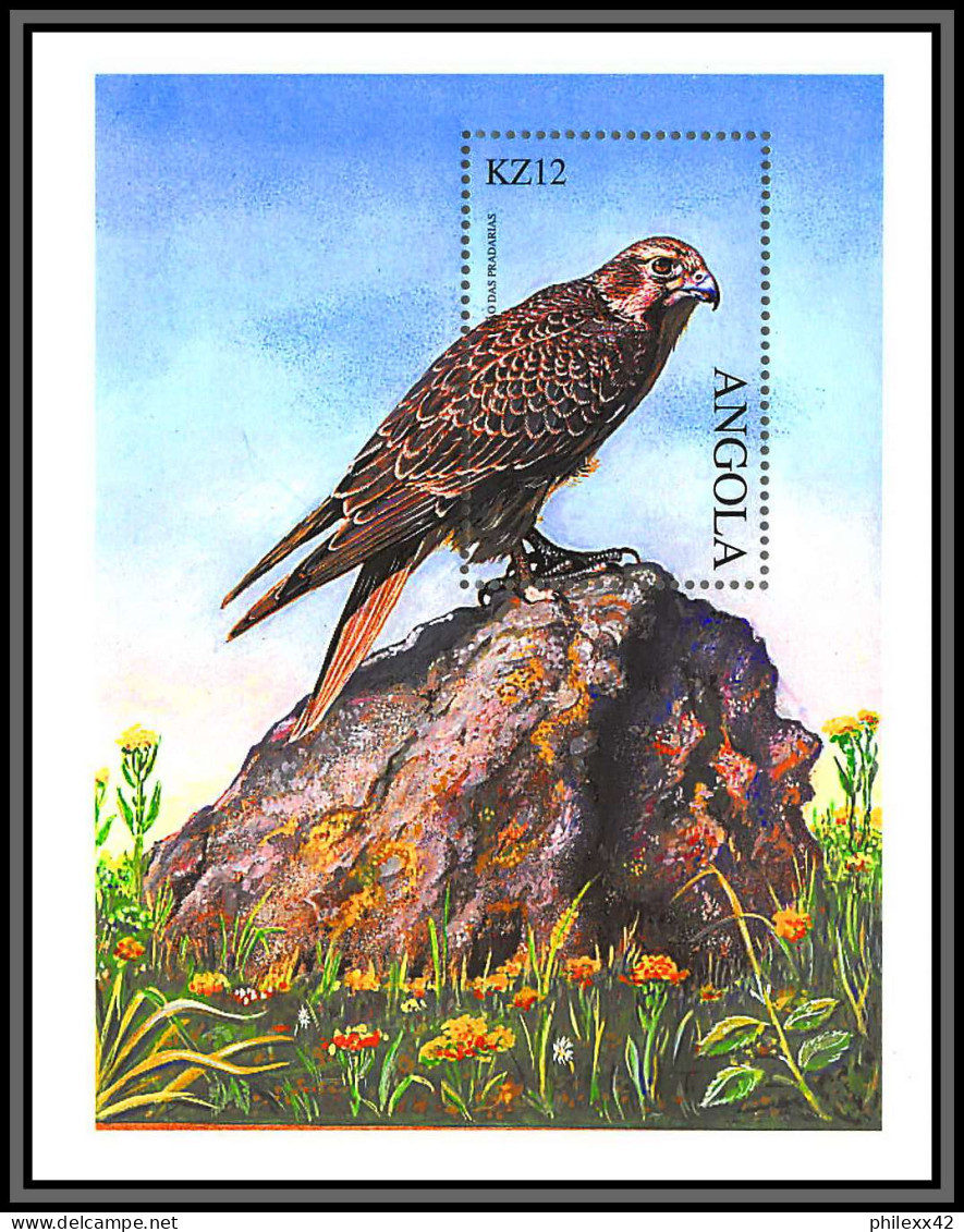 80863b Angola Yvert BF 75A Michel BF 79 Faucon Falcon Rapaces Birds Of Prey ** MNH Oiseaux 2000 - Angola