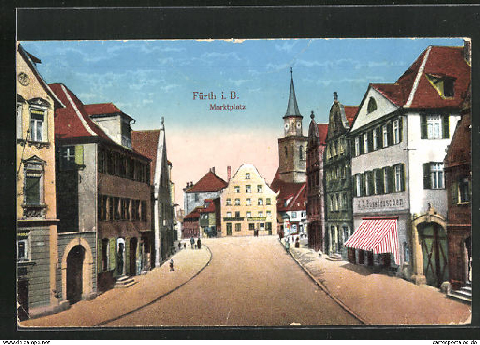 AK Fürth I.B., Blick Auf Den Marktplatz  - Fuerth