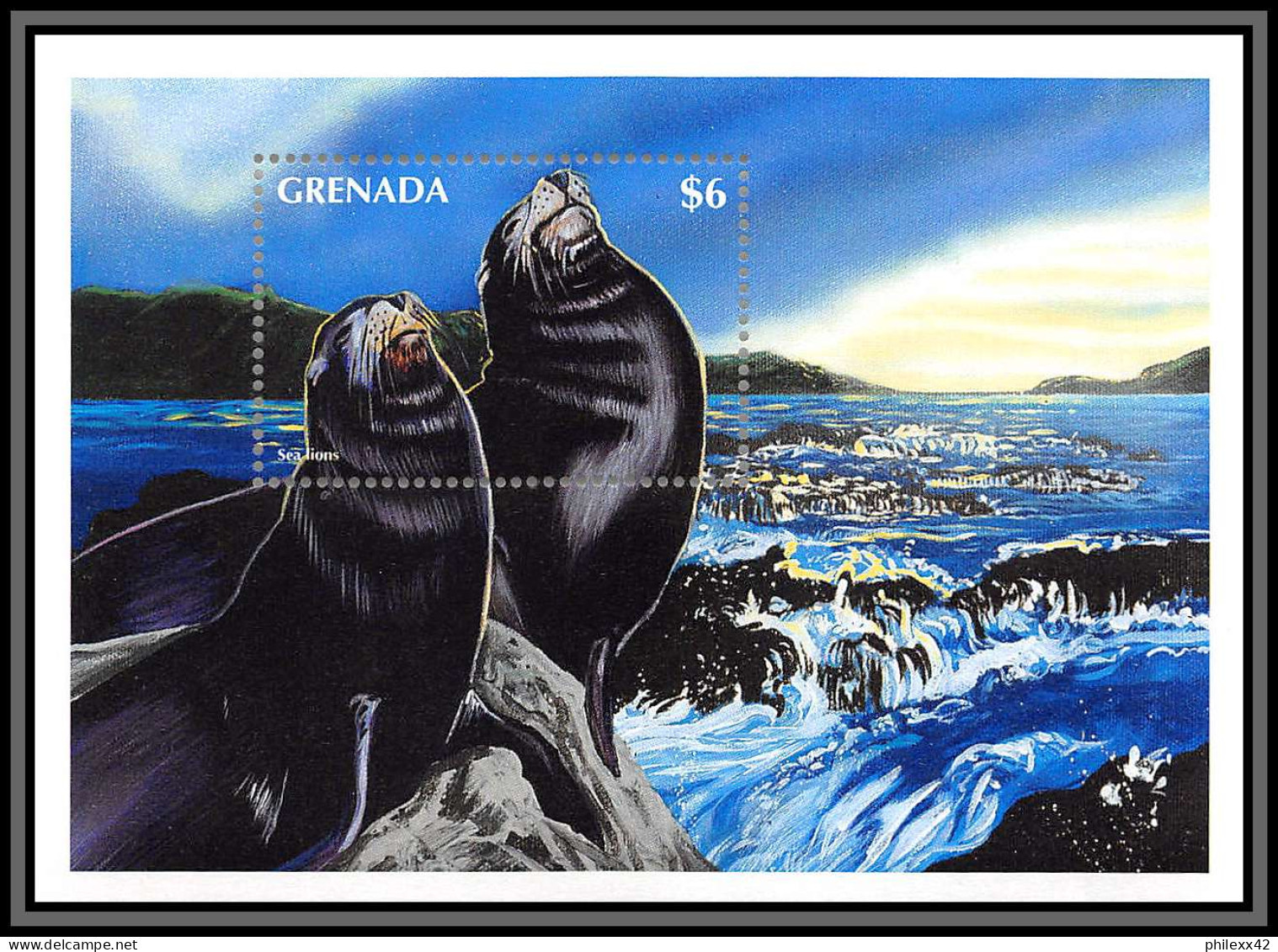 80986 Grenada Mi Block N°442 Sea Lions Lion éléphant De Mer TB Neuf ** MNH 1996 - Grenada (1974-...)
