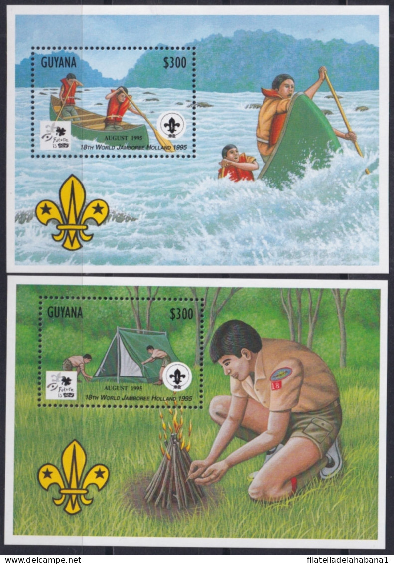 F-EX49223 GUYANA MNH 1995 BOYS SCOUTS JAMBOREE 18th NEDERLAND.  - Unused Stamps