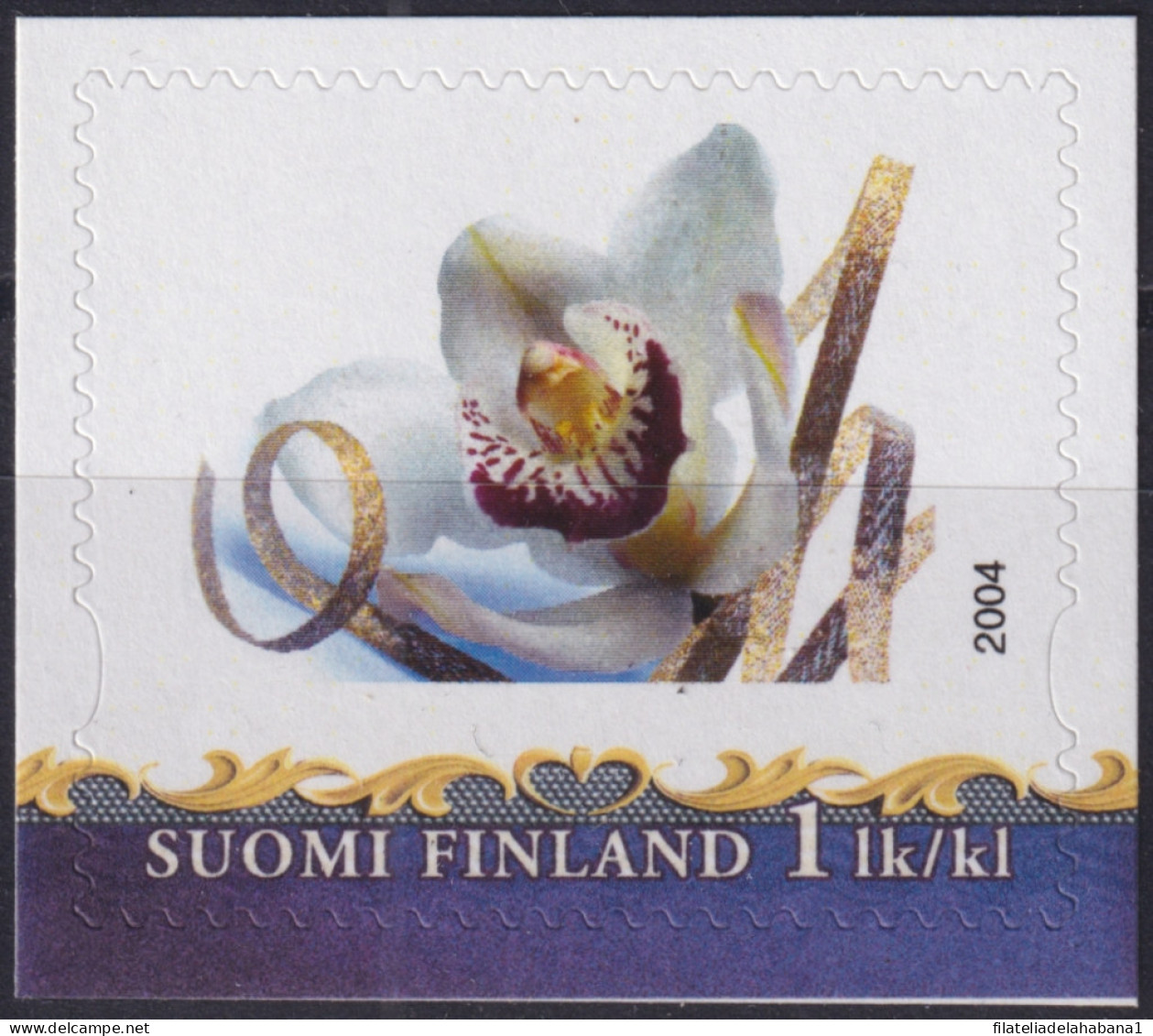 F-EX49230 FINLAND SUOMI MNH 2004 FLOWER FLORES ORCHID ORQUIDEAS ADHESIVE.  - Orchids