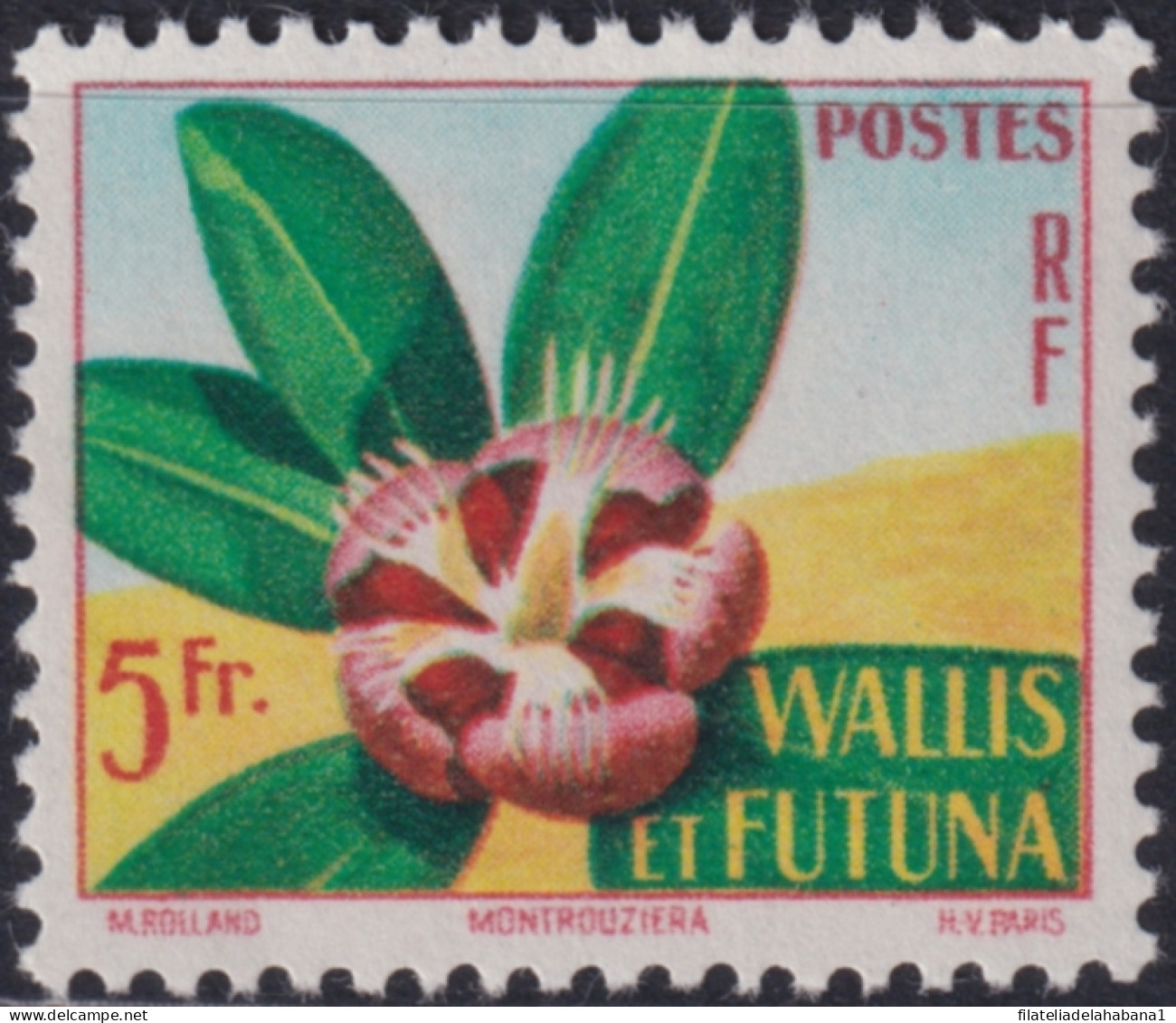 F-EX49235 WALLIS ET FUTUNA MNH 1958 5 Fr FLOWER FLORES ORCHID ORQUIQUEAS.  - Sonstige & Ohne Zuordnung