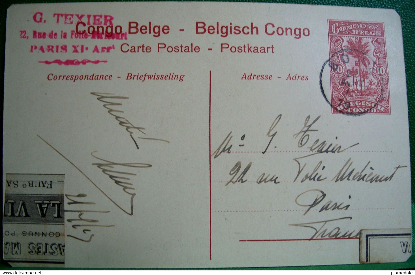 Cpa CONGO BELGE KITOBOLA Animée FAUCHEUSE MECANIQUE 1913  Attelage Boeufs ,ENTIER POSTAL 10 C , PAYSANS - Equipos