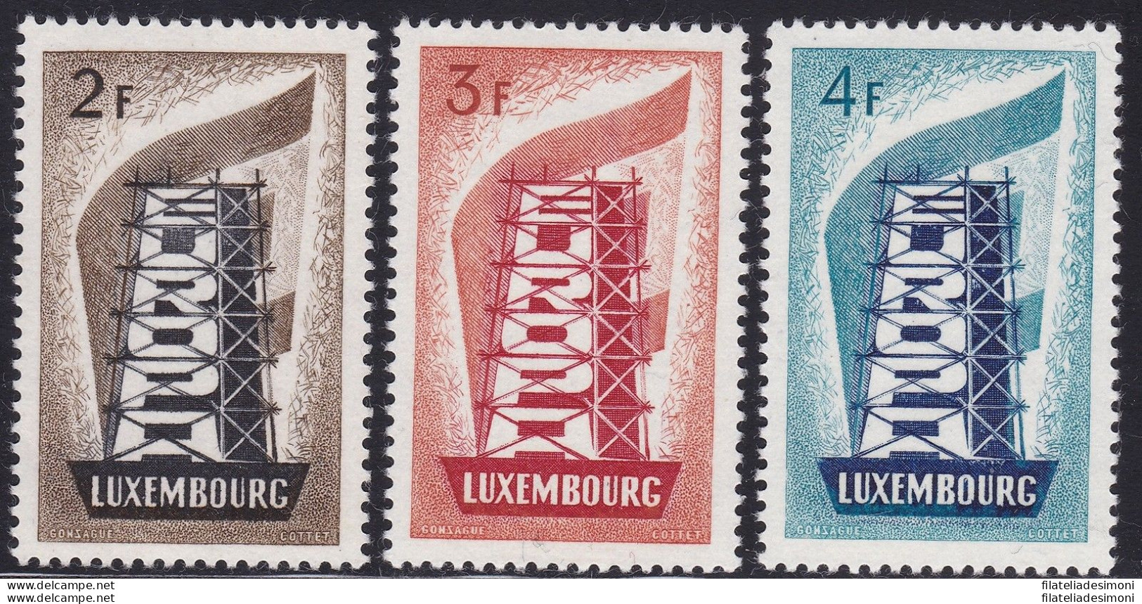 1956 LUSSEMBURGO   - N° 514/516 Europa  3 Valori  MNH/** - Altri & Non Classificati