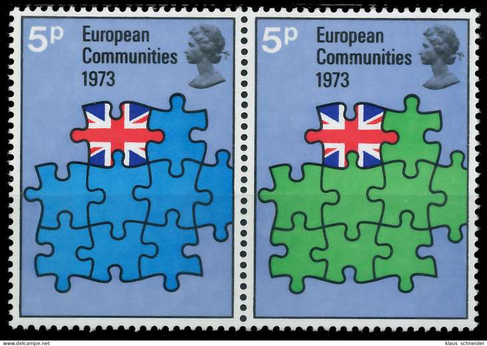 GROSSBRITANNIEN 1973 Nr 613 Und 614 Postfrisch WAAGR PAAR S21BF32 - Unused Stamps
