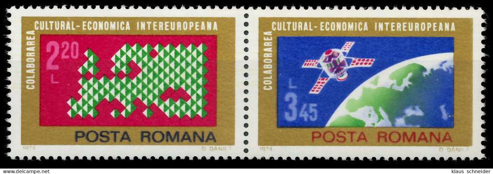 RUMÄNIEN 1974 Nr 3189-3190 Postfrisch WAAGR PAAR S21C02A - Unused Stamps