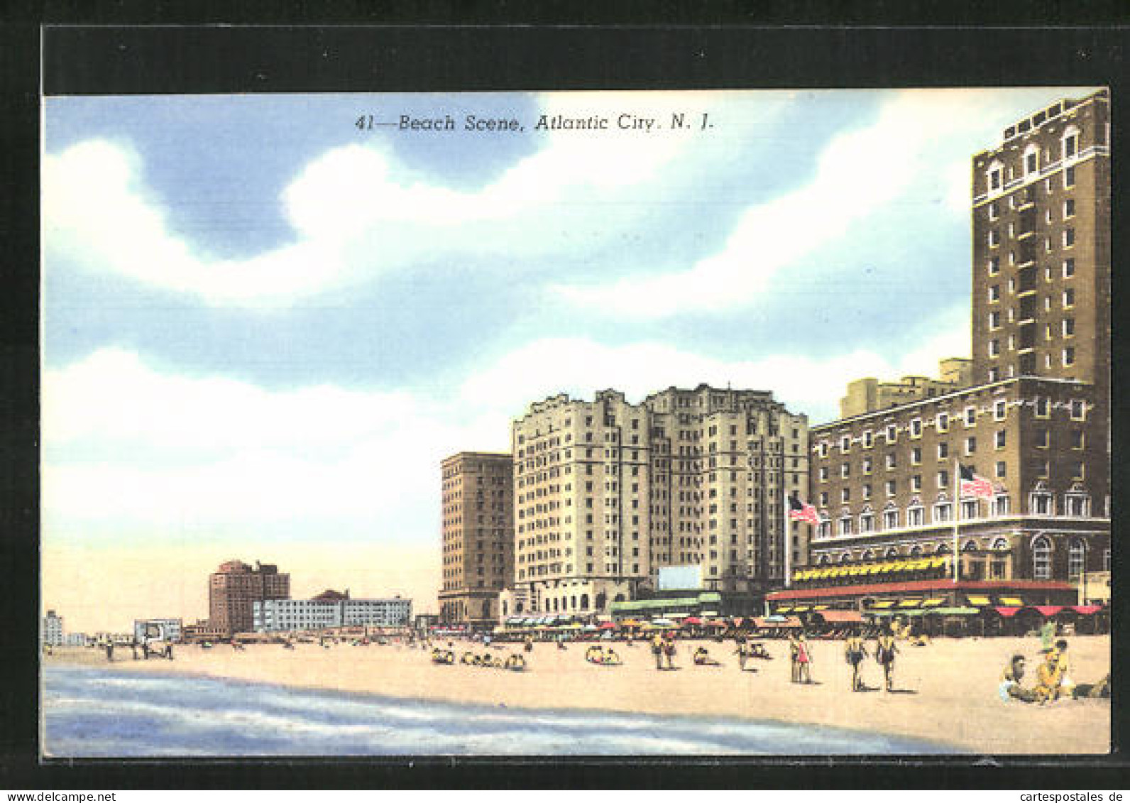 AK Atlantic City, NJ, Beach Scene  - Atlantic City