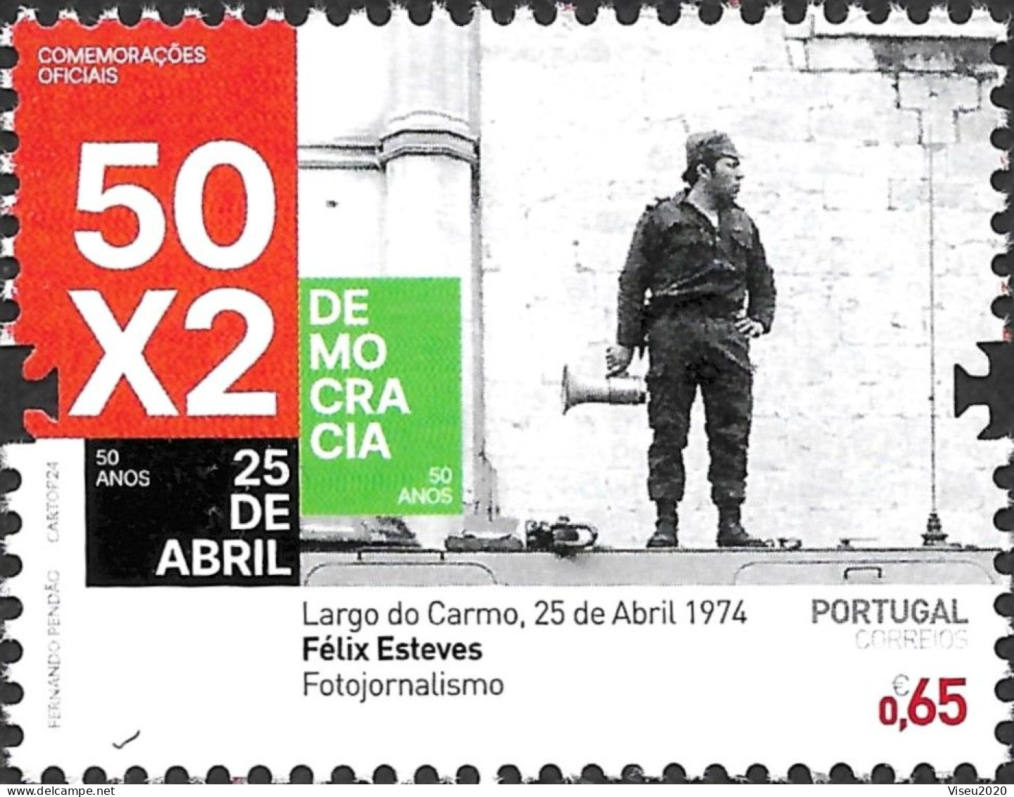 Portugal 2024 - 50 Anos Do 25 De Abril De 1974 - Selos Do Bloco - Neufs