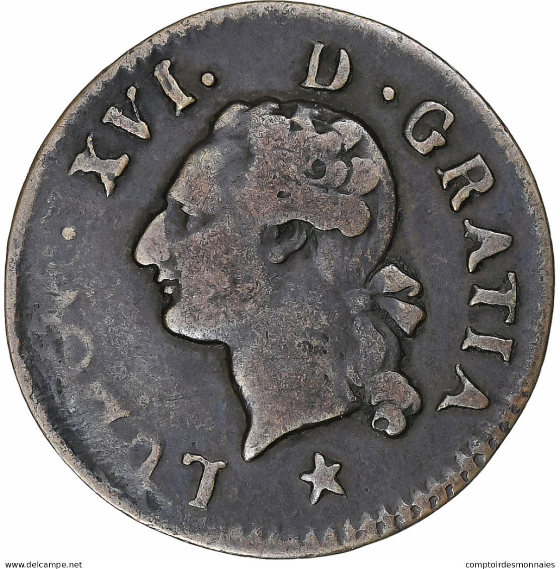 France, Louis XVI, Liard, 1782, Aix, 2ème Semestre, Cuivre, TB+, Gadoury:348 - 1774-1791 Luigi XVI