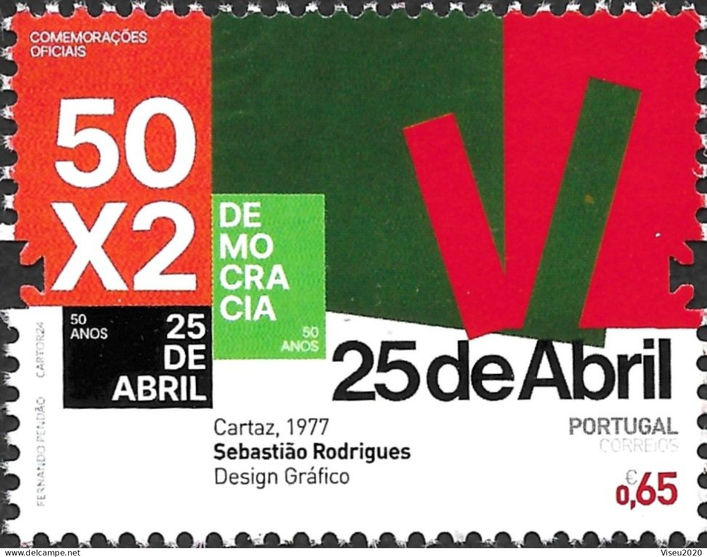 Portugal 2024 - 50 Anos Do 25 De Abril De 1974 - Selos Do Bloco - Neufs