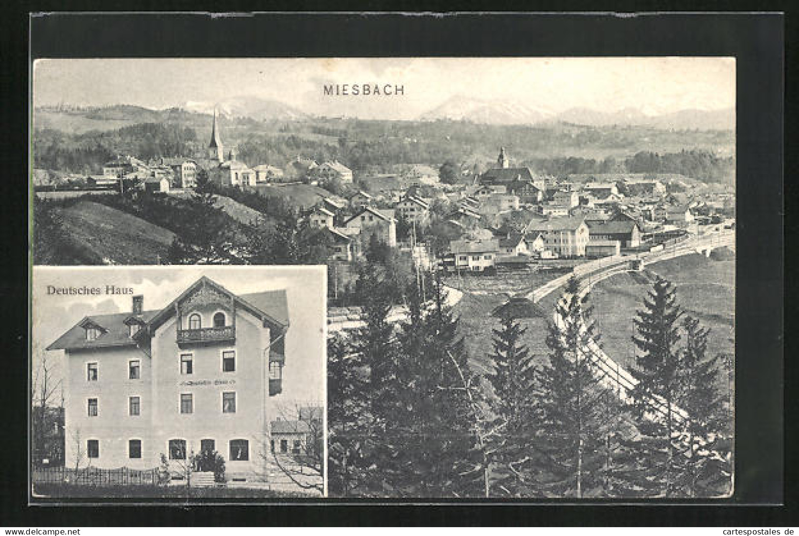 AK Miesbach, Gasthof Deutsches Haus, Teilansicht  - Miesbach