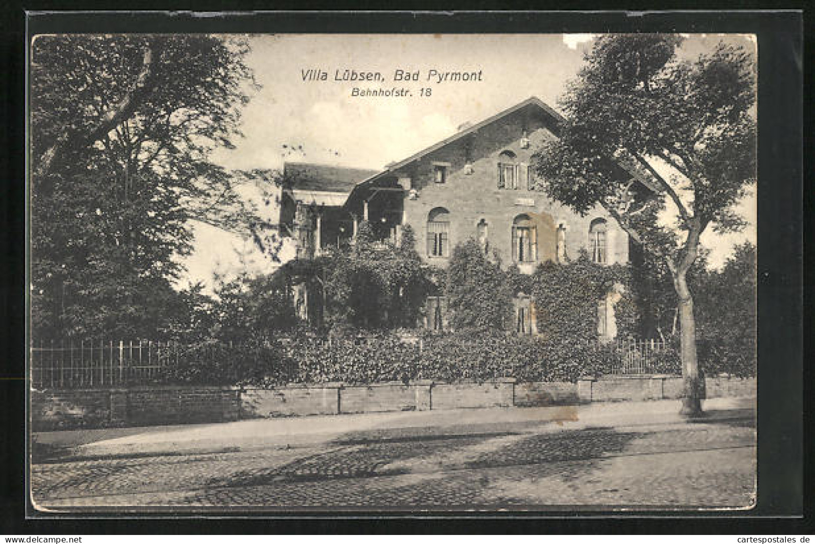 AK Bad Pyrmont, Villa Lübsen, Bahnhofstrasse 18  - Bad Pyrmont