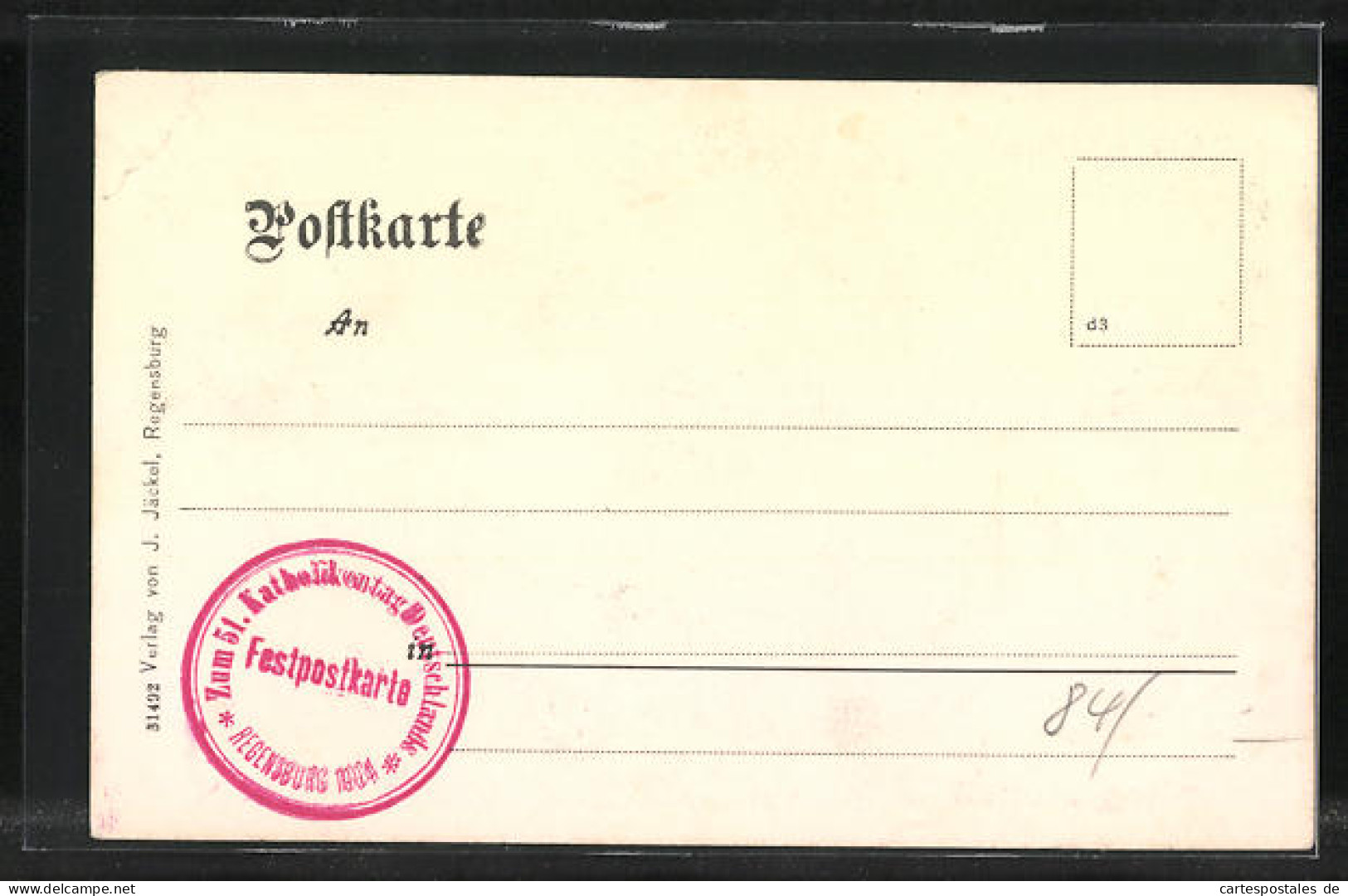 AK Regensburg, Konterfei Papst Pius X., 51. Generalversammlung Der Katholiken Deutschlands 1904, Münster  - Regensburg