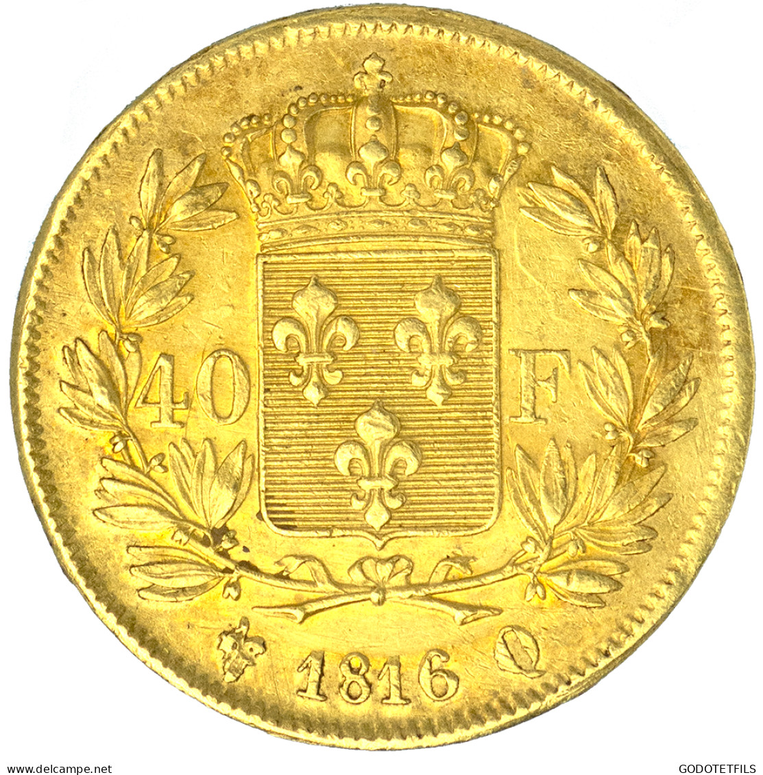 Louis XVIII-40 Francs 1816 Perpignan - 40 Francs (gold)