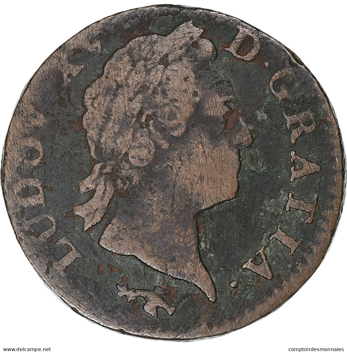 France, Louis XV, Sol à La Vieille Tête, 1772, Besançon, Cuivre, TB+ - 1715-1774 Lodewijk XV