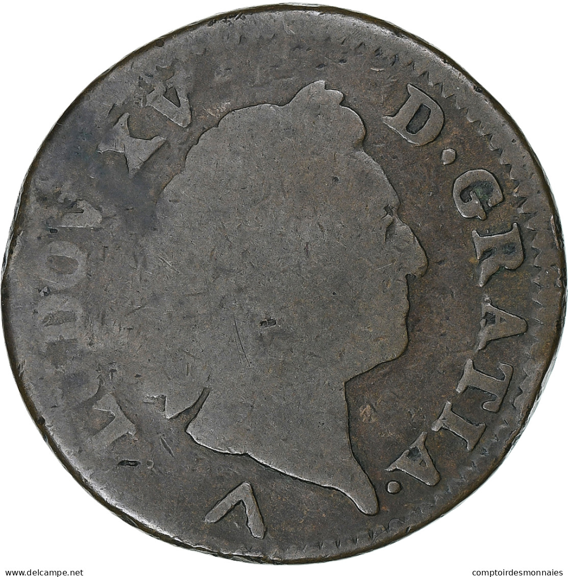 France, Louis XV, Sol à La Vieille Tête, 1769, Lille, Cuivre, TB, Gadoury:280 - 1715-1774 Louis XV Le Bien-Aimé