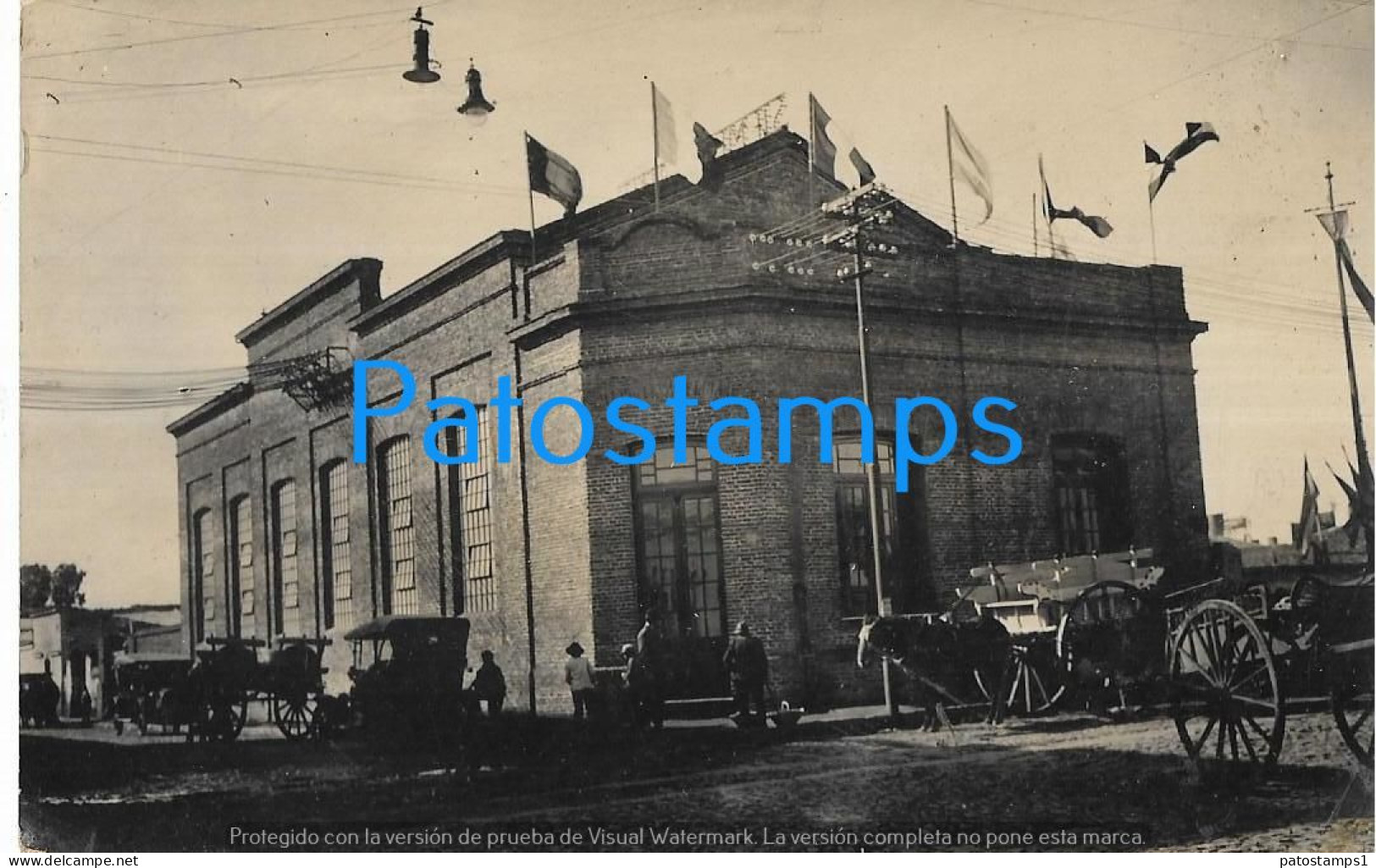 226735 ARGENTINA BUENOS AIRES AZUL INAUGURACION LA NUEVA USINA CALLE ALSINA Y RIVADAVIA AÑO 1934  POSTAL POSTCARD - Argentina