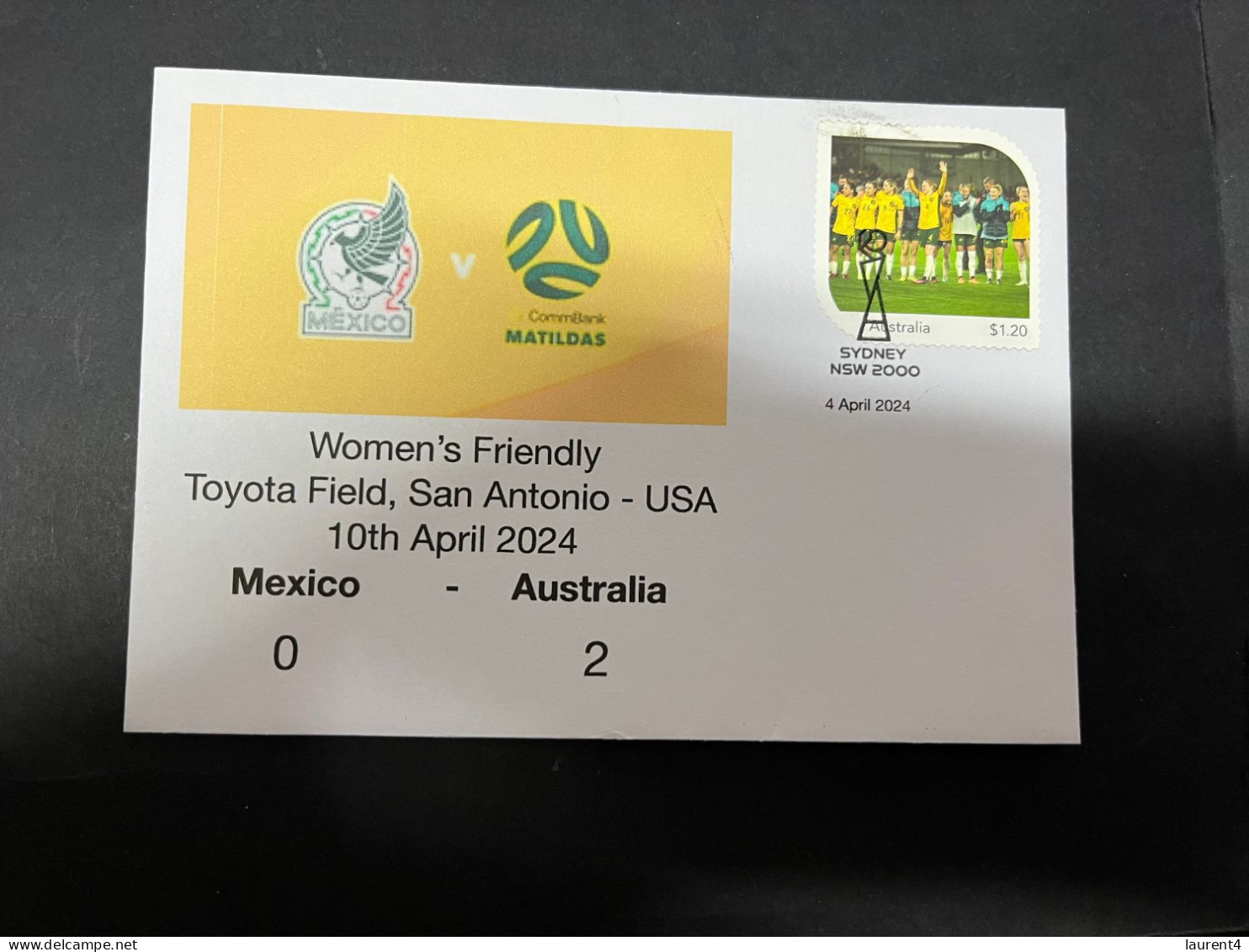 11-4-2024 (1 Z 3) Mexico (0) V Australia (2) - Football Women's Friendly In San Antonio (USA) 10-4-2024 - Altri & Non Classificati