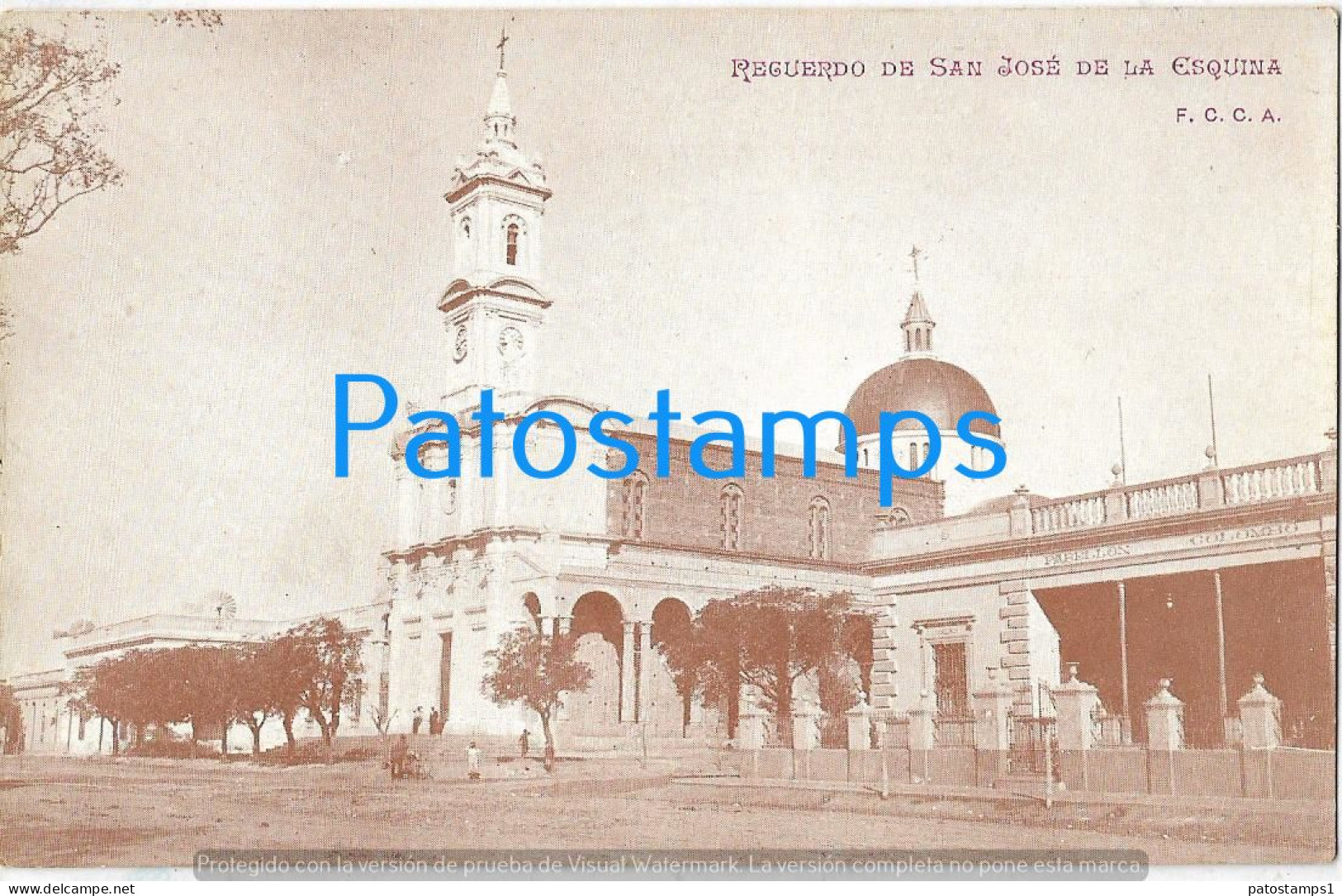 226744 ARGENTINA SANTA FE CHURCH IGLESIA SAN JOSE DE LA ESQUINA POSTAL POSTCARD - Argentina