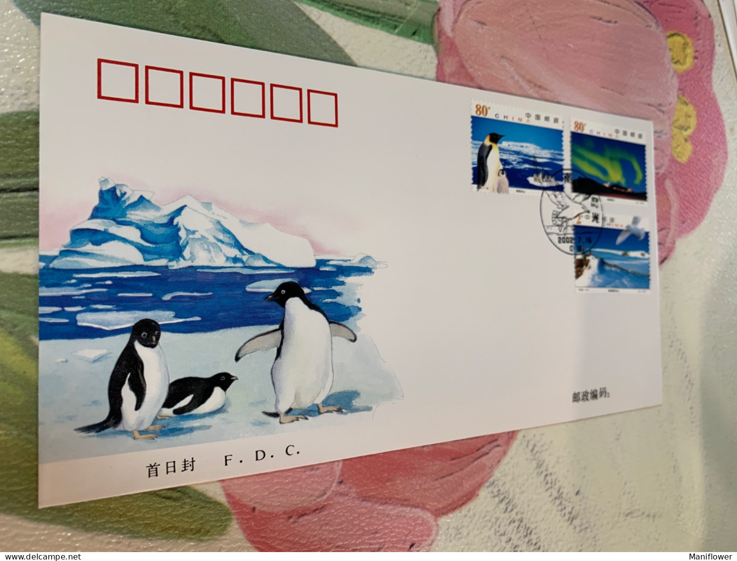 China Stamp FDC 2002 Antarctic Landscape Penguin Bird - Covers & Documents