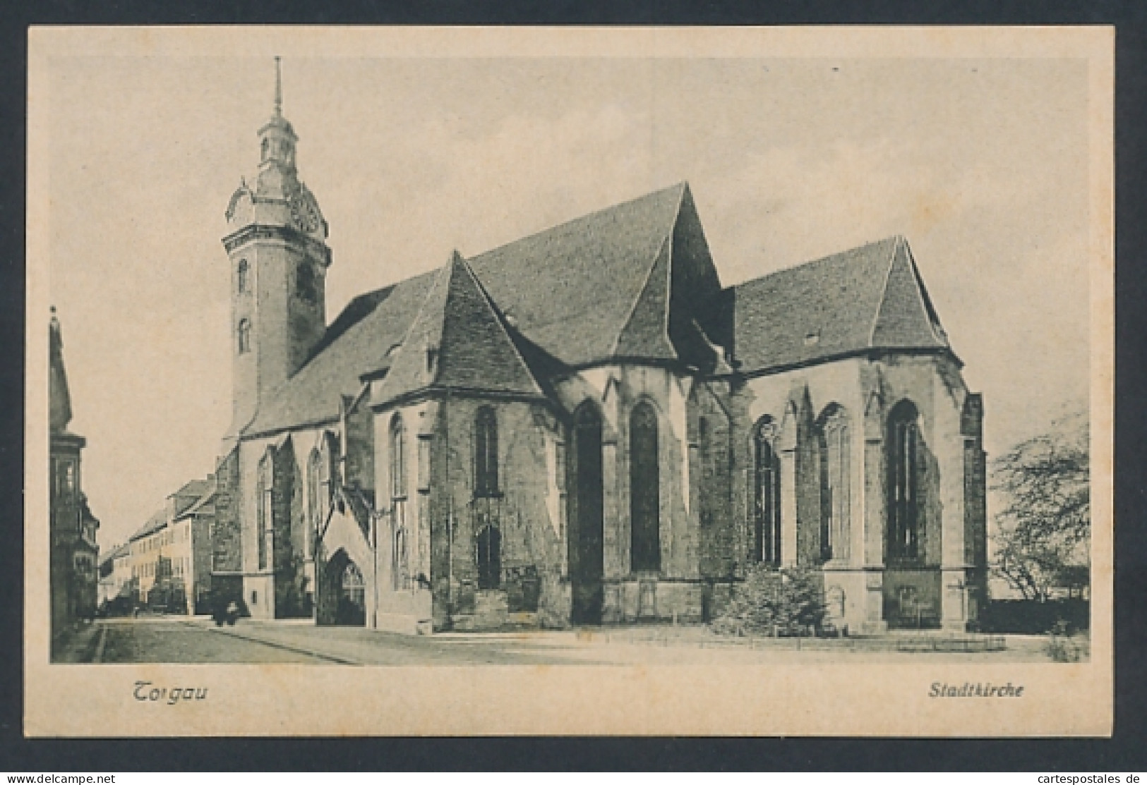 AK Torgau, Blick Auf Stadtkirche  - Torgau