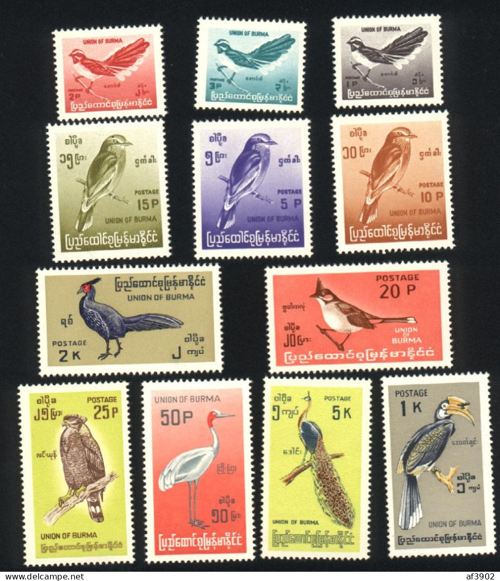 BURMA/MYANMAR STAMP 1968 ISSUED GERMAN BIRDS CIVIL COMPLETE SET , MNH - Myanmar (Burma 1948-...)