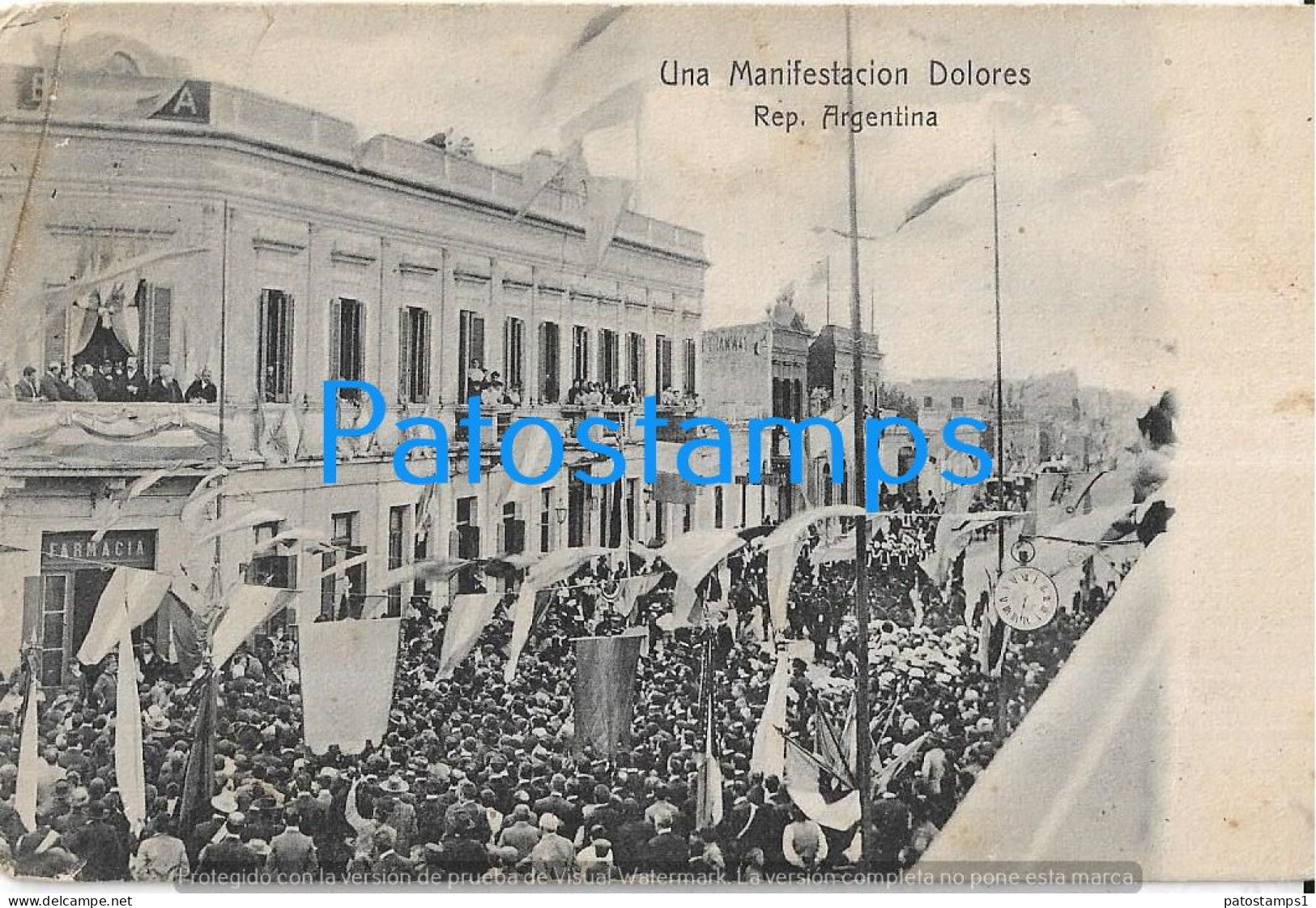 226763 ARGENTINA BUENOS AIRES DOLORES COSTUMES MANIFESTACION POSTAL POSTCARD - Argentina