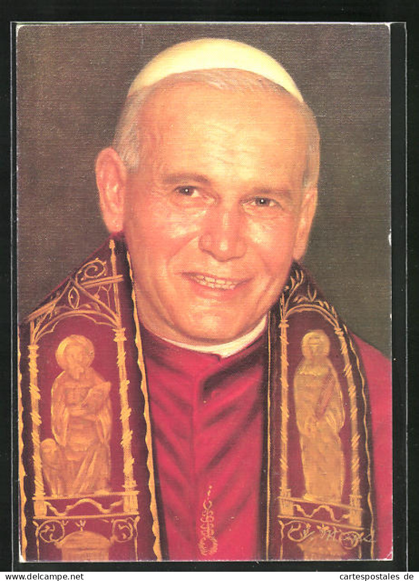 AK Papst Johannes Paul II. Lächelt In Kamera  - Papes