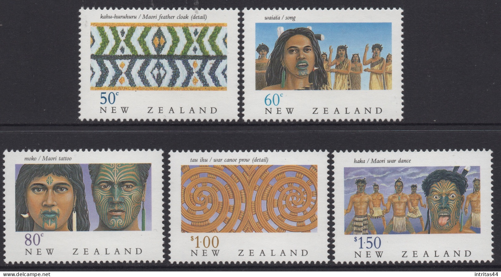 NEW ZEALAND 1990 " HERITAGE -THE MAORI (5) STAMPS MNH - Ongebruikt