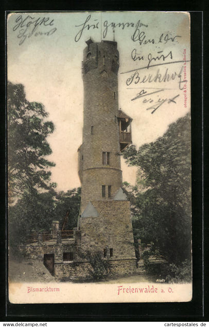 AK Freienwalde A. O., Bismarckturm  - Bad Freienwalde