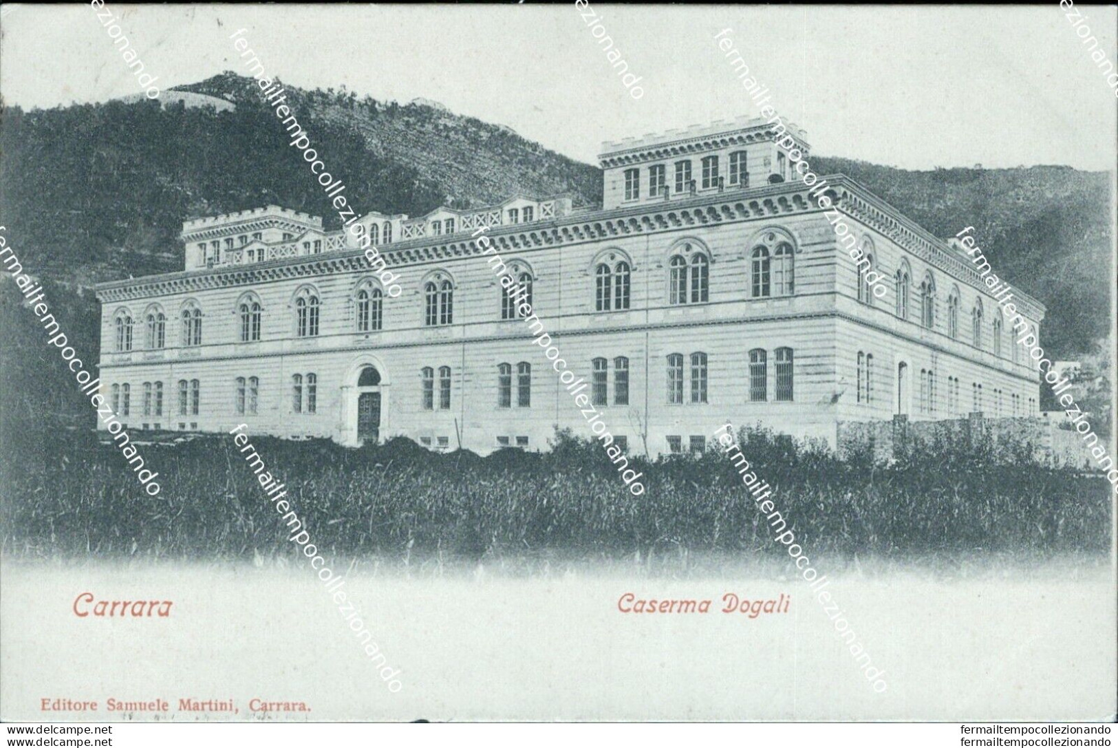 Cm91 Cartolina Carrara Caserma Dogali 1901 Massa Toscana - Massa