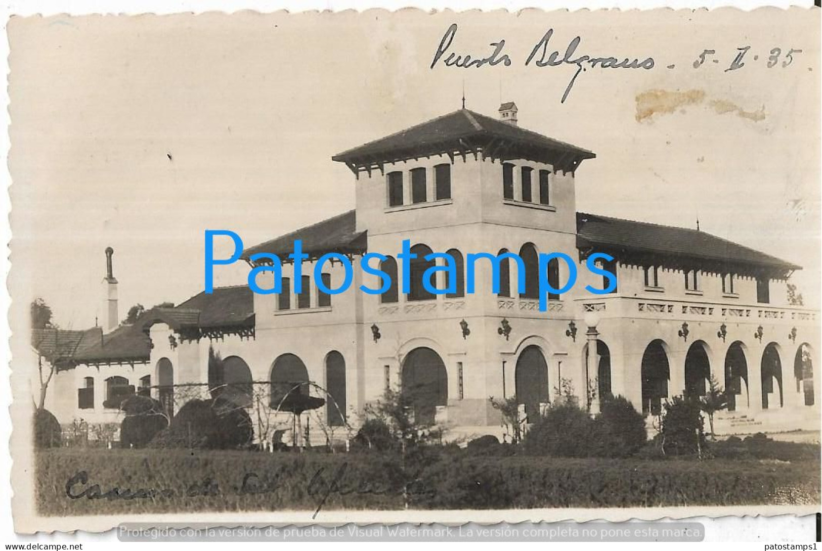 226791 ARGENTINA BUENOS AIRES PUERTO BELGRANO BUILDING YEAR 1935 POSTAL POSTCARD - Argentina