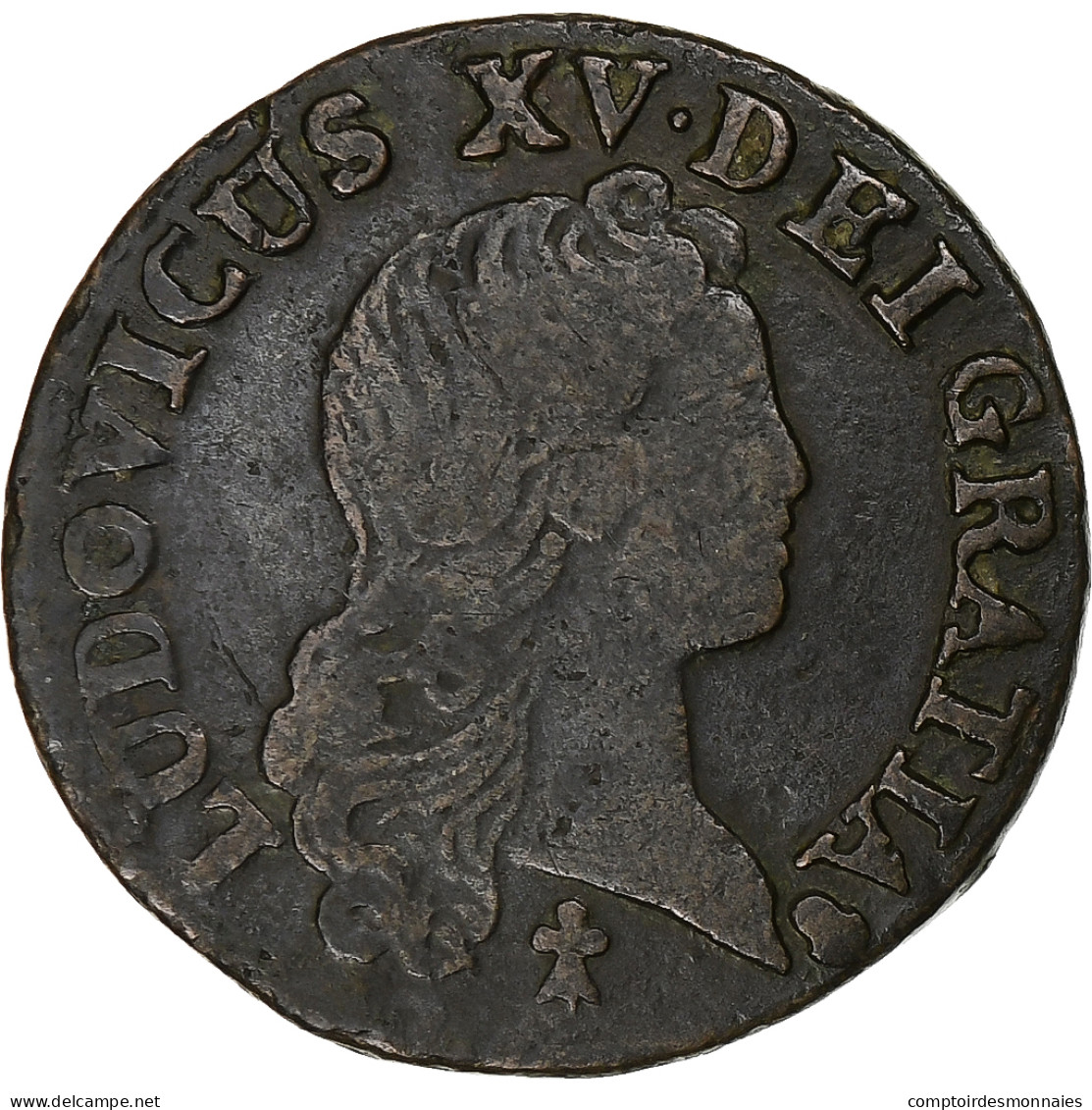 France, Louis XV, Liard Au Buste Enfantin, 1721, Reims, Cuivre, TB, Gadoury:270 - 1715-1774 Ludwig XV. Der Vielgeliebte