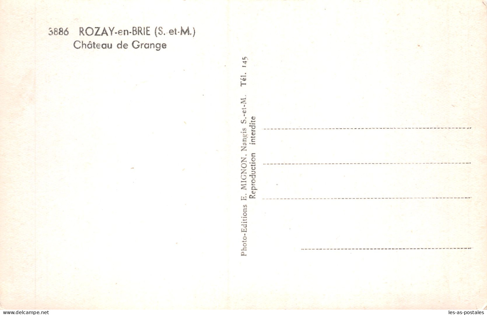 77 ROZAY EN BRIE CHÂTEAU DE GRANGE - Roissy En Brie