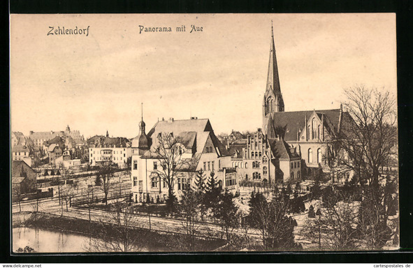 AK Zehlendorf, Panorama Mit Aue  - Zehlendorf