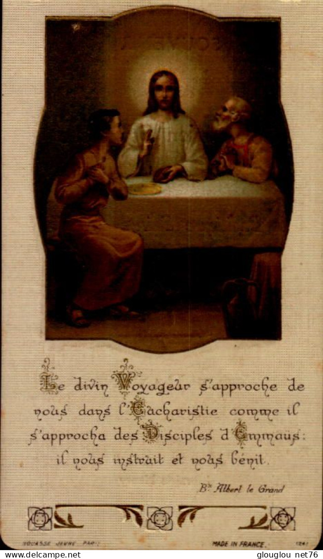 IMAGE.RELIGIEUSE...SOUVENIR DE MA COMMUNION SOLENNELLE  ..1926...NOM AU DOS - Images Religieuses