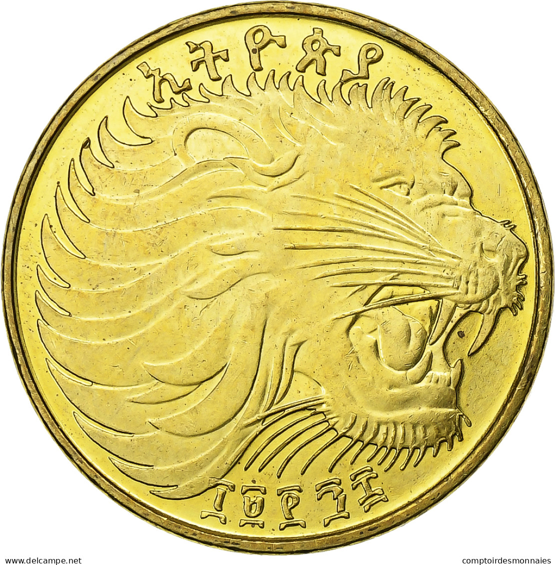 Éthiopie, 10 Cents, 1978 -2008, Brass Plated Steel, SPL+, KM:45.3 - Etiopía