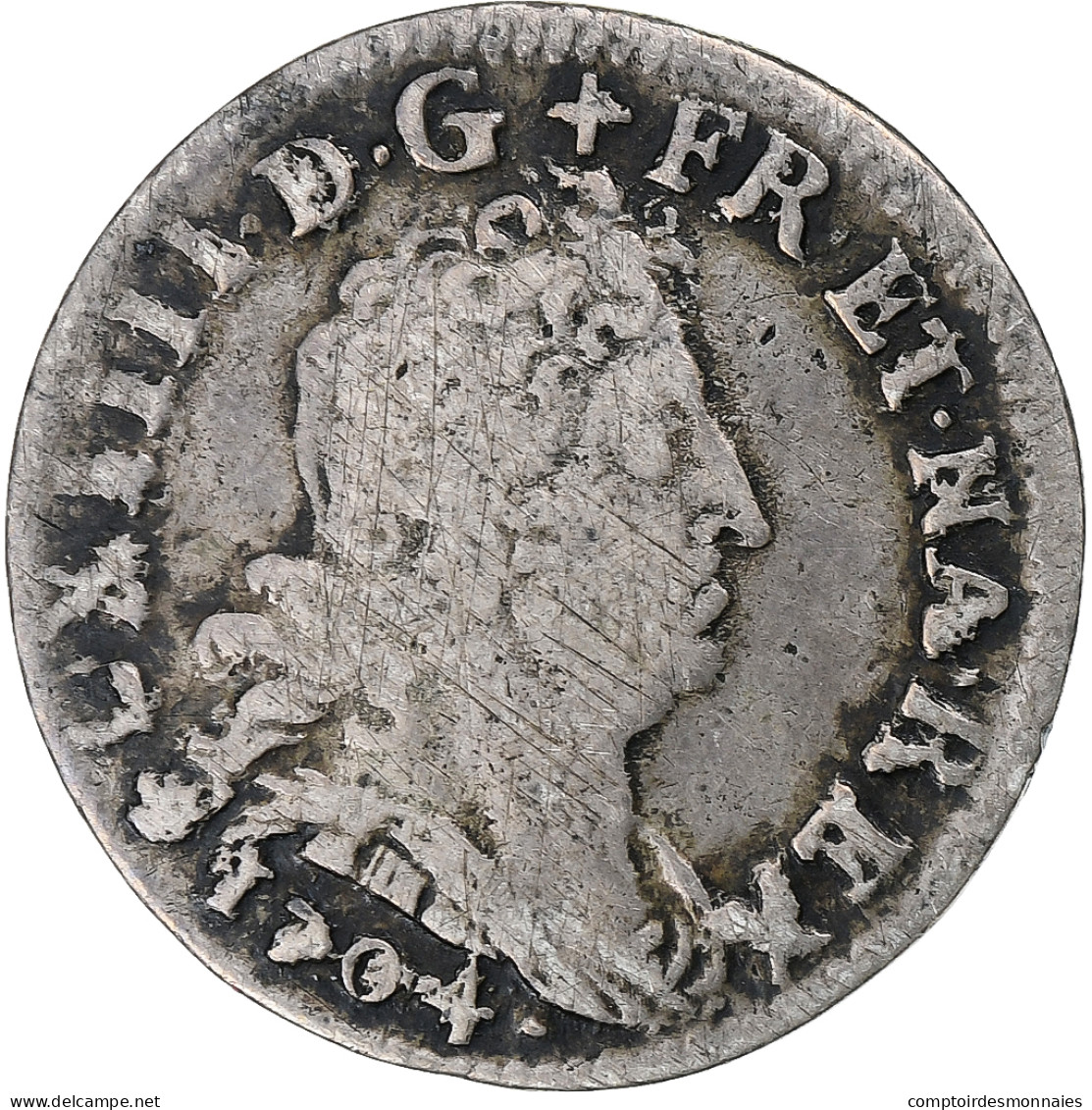 France, Louis XIV, 5 Sols Aux Insignes, 1704, Strasbourg, Argent, TB+ - 1643-1715 Louis XIV Le Grand